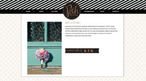 custom website design, florist website, black and gold branding, bold, trendy, modern, brand, website, wordpress site