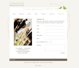 wedding planner website, chicago wedding planner, wordpress website designer, custom site design, portfolio site, organic site design