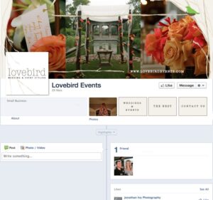 timeline design for facebook, wedding planner facebook timeline design, custom timeline design