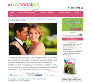 Wedding Photography, Bridal Photography, Wedding Photo books, Photographer website design, Pink and Green website, Photographers, event photography
