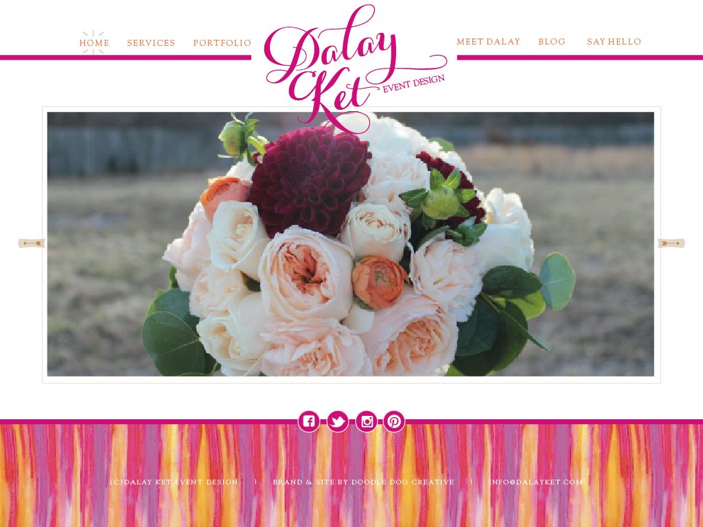 web design and branding for dalay ket by doodle dog; brand personality, branding, web design