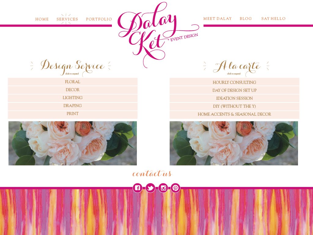 web design and branding for dalay ket by doodle dog; brand personality, branding, web design