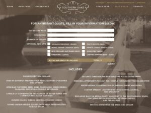 responsive website design for wedding venue, wedding venue logo design, wedding venue website, brand, identity