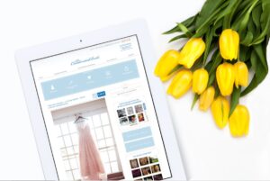 professional wedding blog design, wedding business website