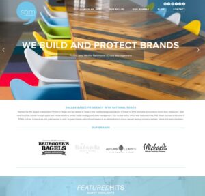 Pr company website, Dallas PR firm, Website design for PR company, spm communications