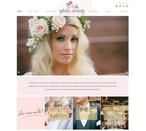 florist website, pretty website, watercolor