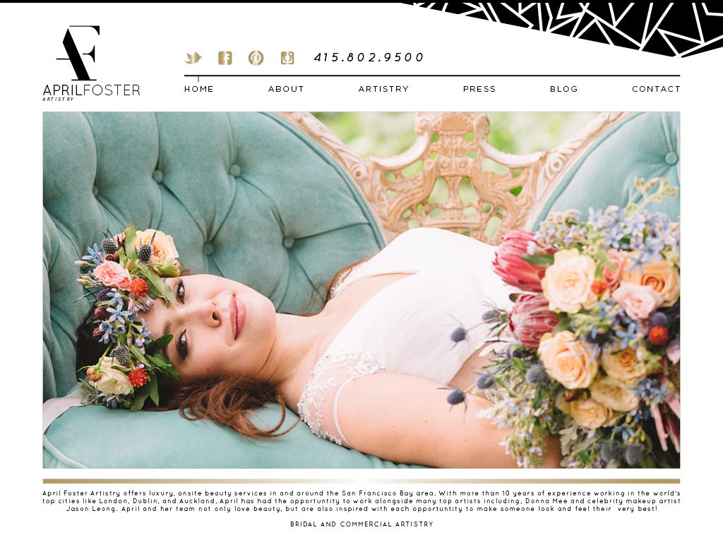 make up artist website design