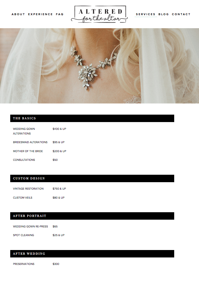 Dallas Website Designer, wedding professional