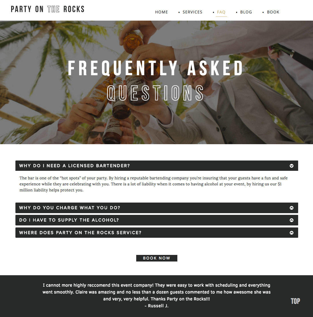 Custom Website Design Event Industry