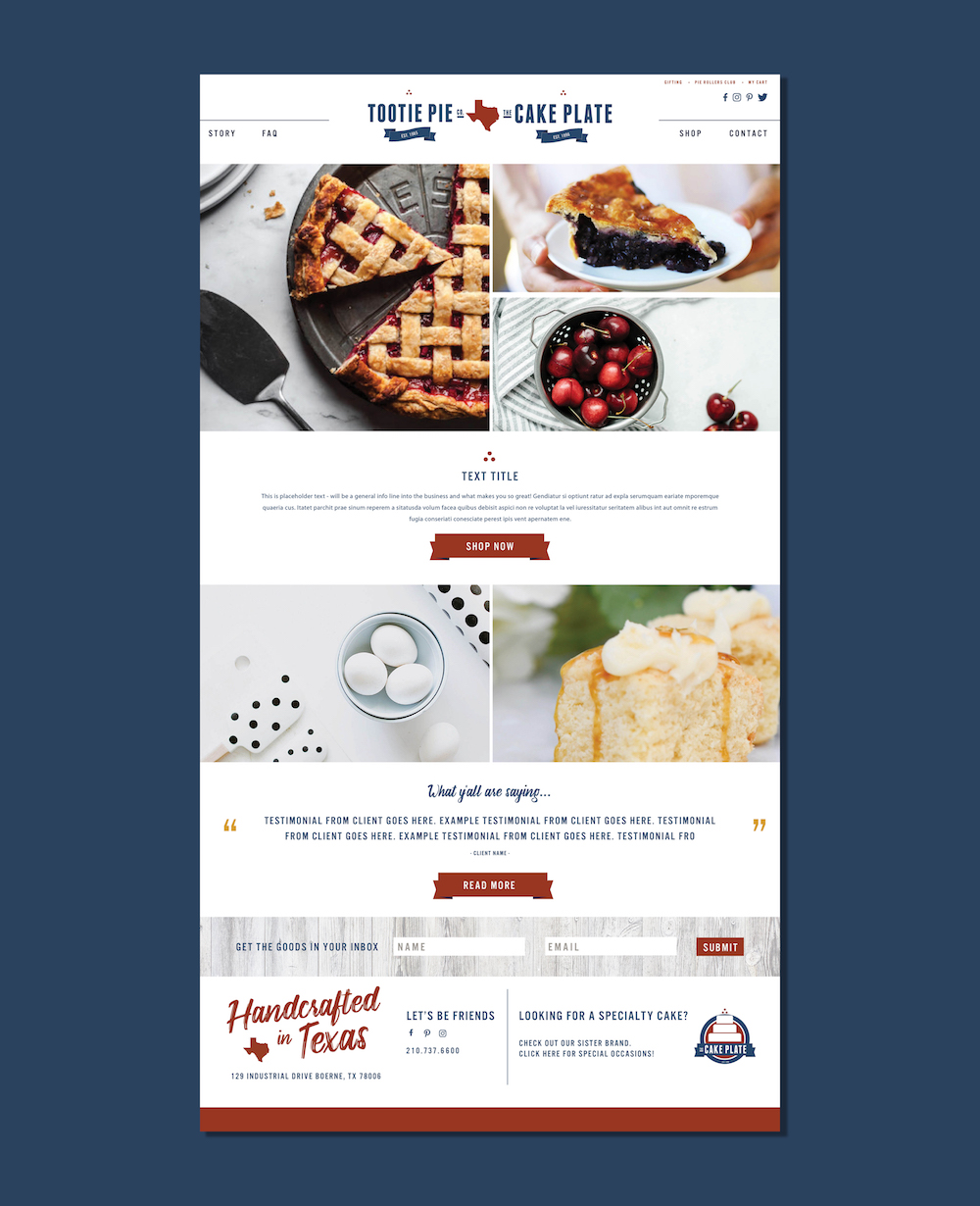 Bakery Website Design