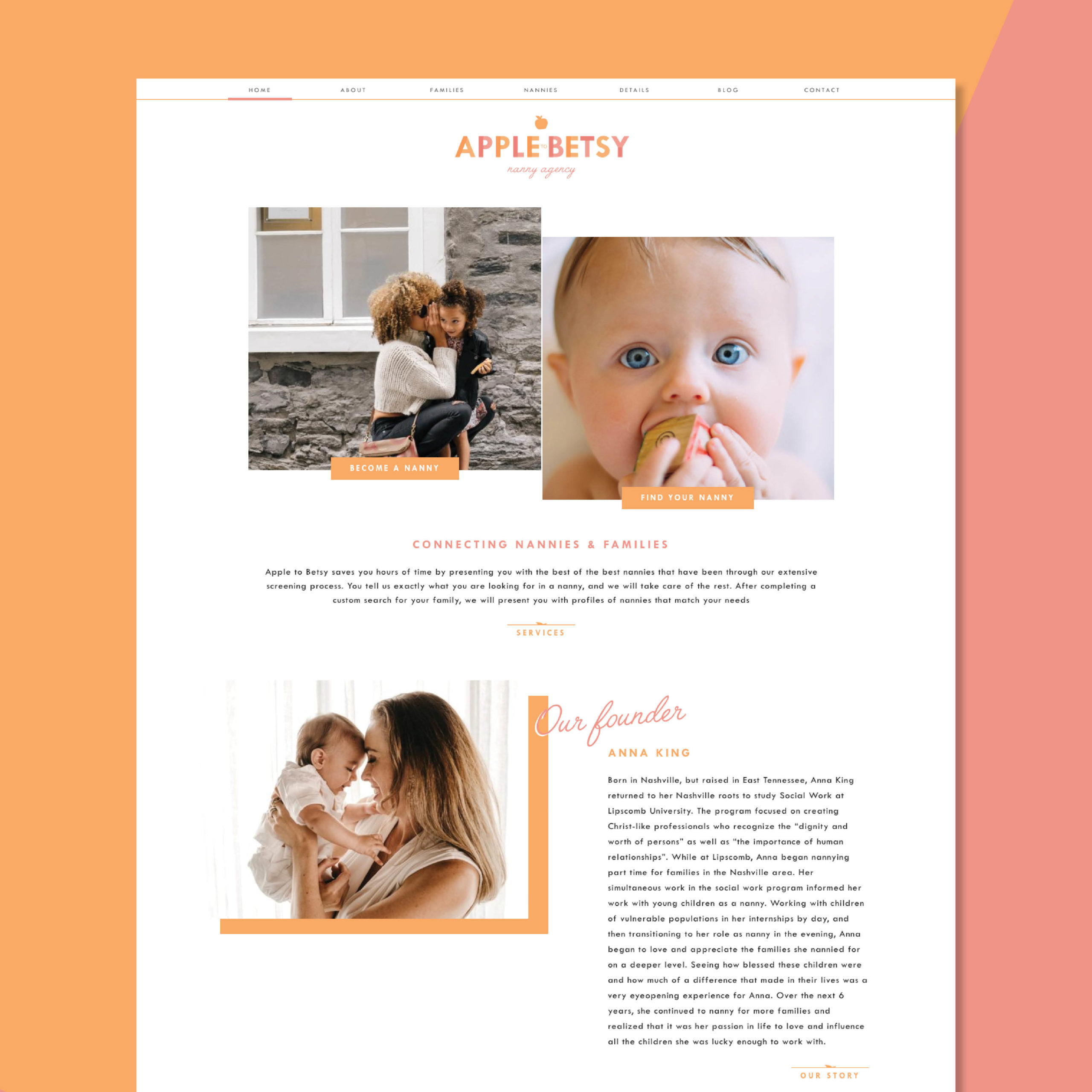 Nanny Agency Website Design