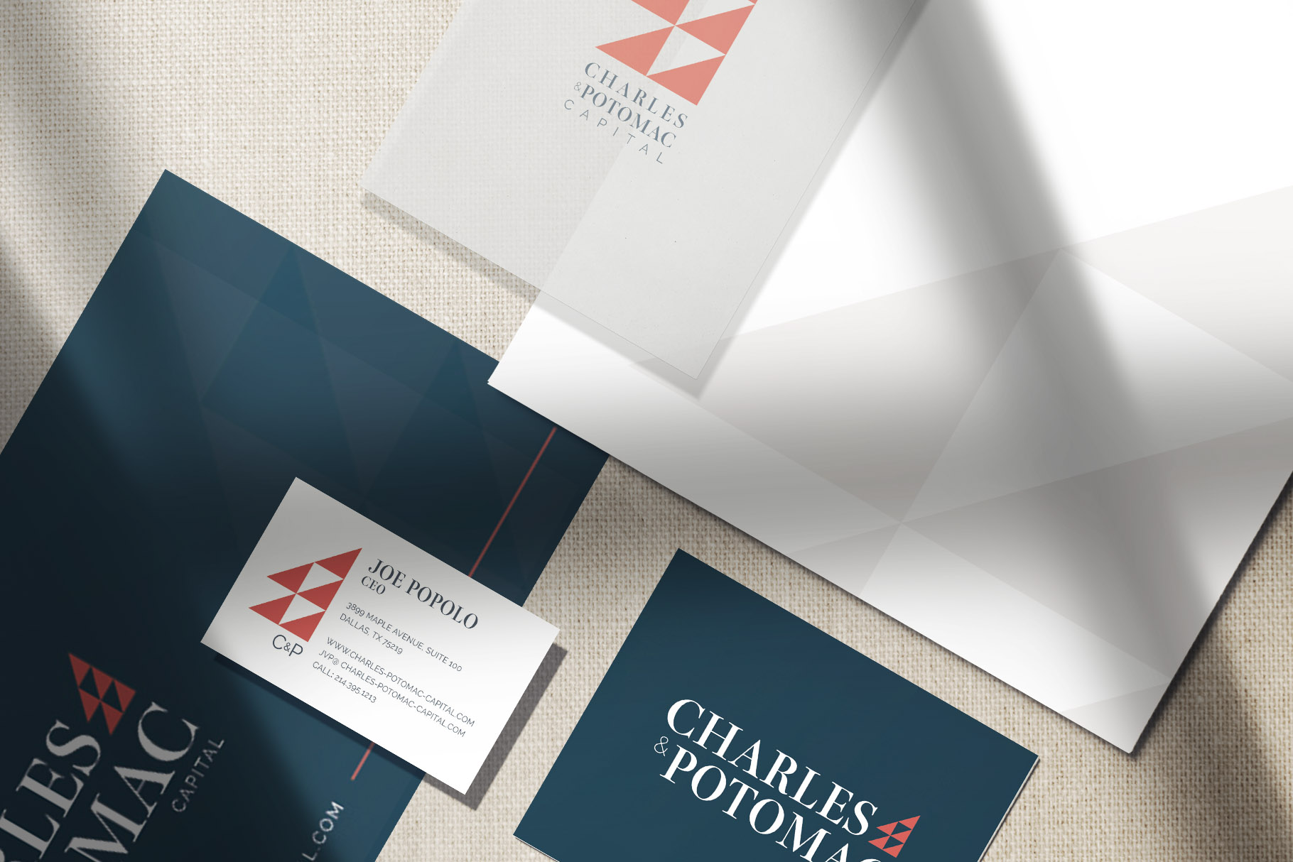 charles & potomac capital brand design, financial brand design