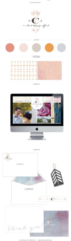 RUSTIC BRANDING, ARROW BRANDING, MONOGRAM LOGO, WWW.DOODLEDOG.COM, CREATIVE BRANDING, FEMININE BRANDING, WATERCOLOR