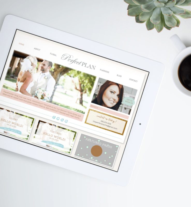 wedding planner website, pretty website design, trendy website design, dallas web designer, wedding planner