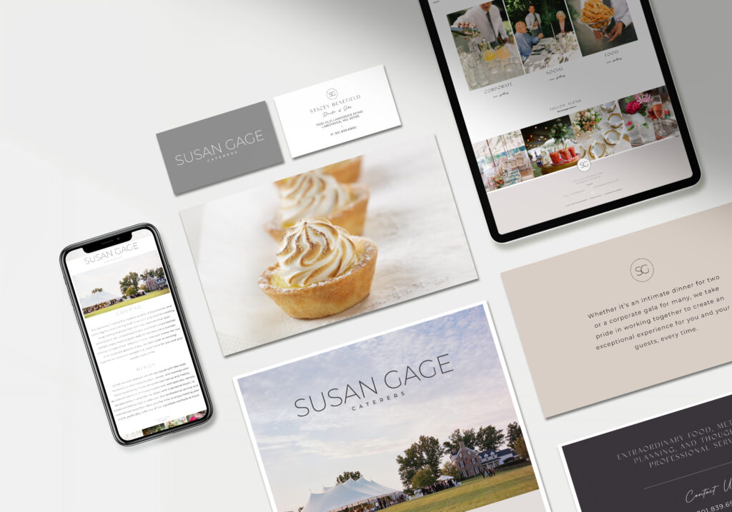 catering brand design, caterer website design